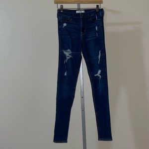 Hollister Distressed Denim Skinny Jeans, Size 5